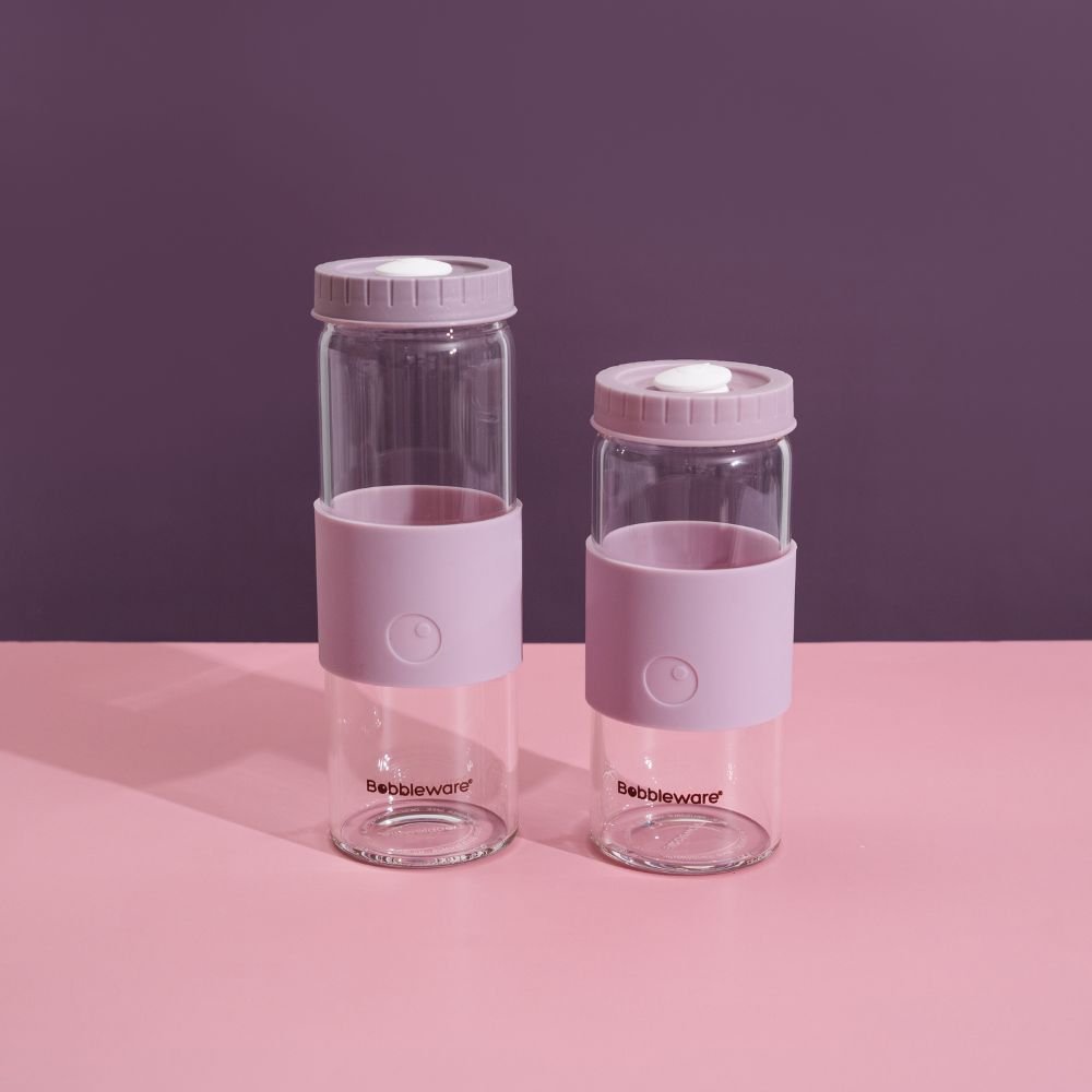 Bundle 500ml & 700ml Glass Reusable Straw Tumbler - Bobbleware®