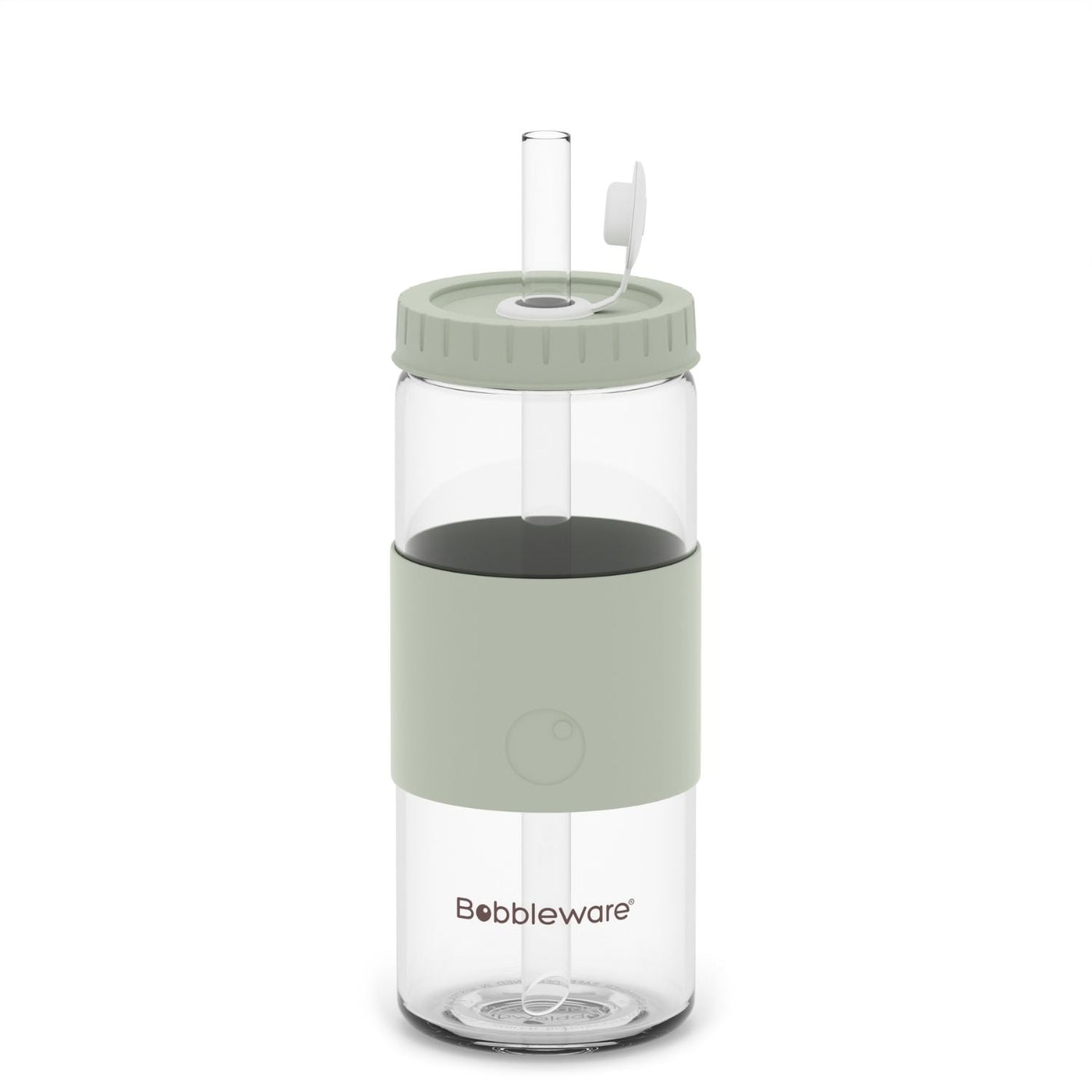 Reusable Straw Tumbler Glass 16oz/500ml - Sage - Bobbleware®