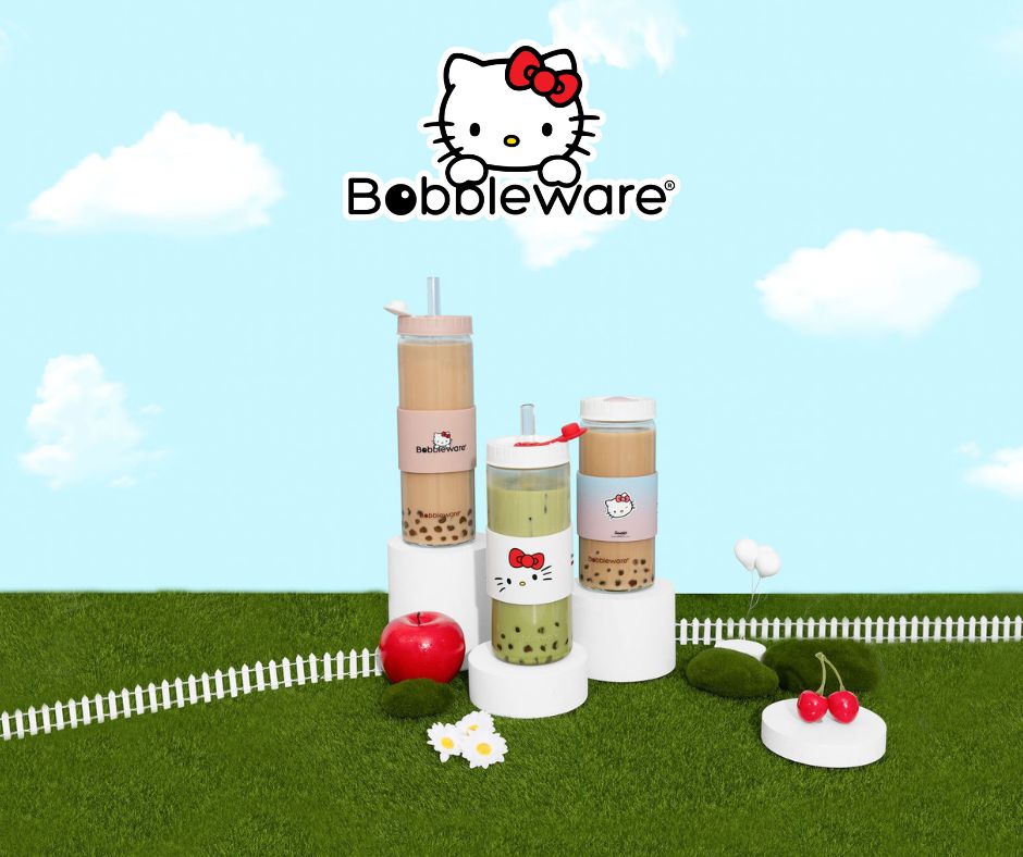 hello kitty bobbleware reusable cup for bubble tea and smoothie