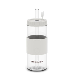 Reusable Straw Tumbler Glass 16oz/500ml - Snow