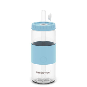 Reusable Straw Tumbler Glass 16oz/500ml - Rose - Bobbleware®