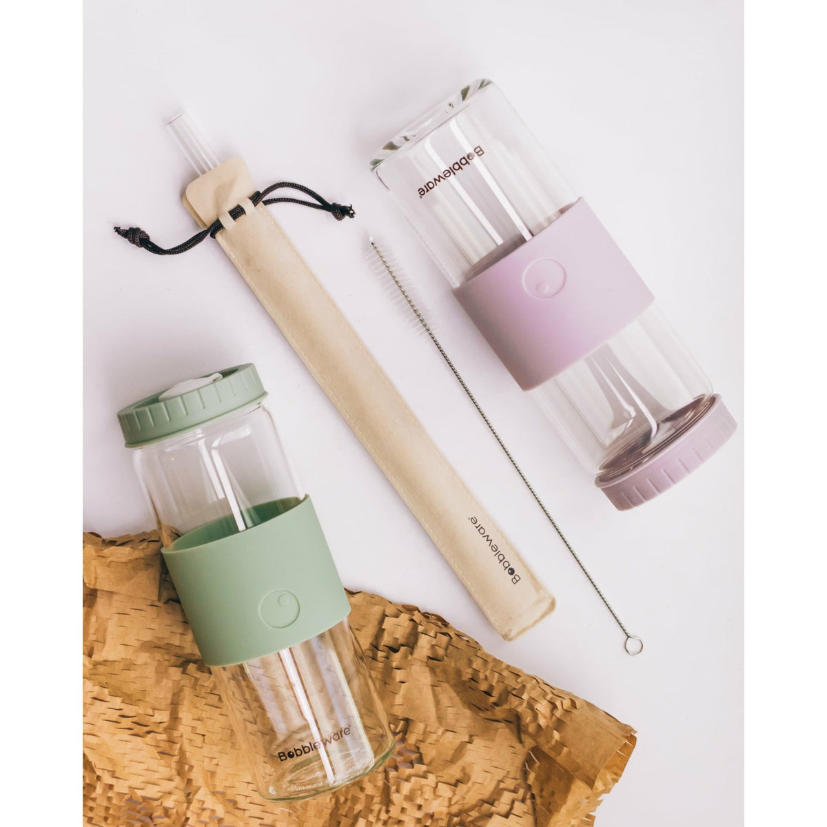 Bundle 24oz/700ml Glass Reusable Straw Tumbler - Bobbleware®