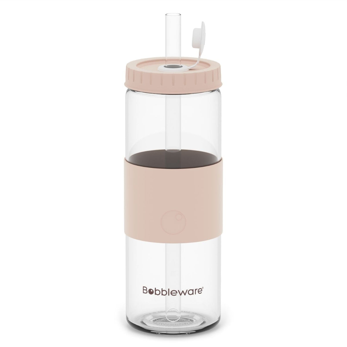 Reusable Straw Tumbler Glass 24oz/700ml - Rose - Bobbleware®